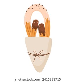 Mexican churros illustration food dessert