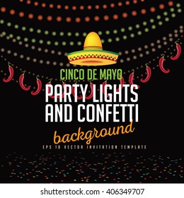Mexican Cinco De Mayo, Grito de Dolores, holiday background EPS 10 vector 