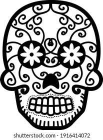 Mexican Circular Skill Calaveras Pattern