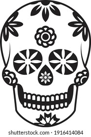 Mexican Circular Skill Calaveras Pattern