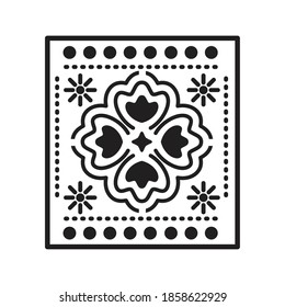 mexican clover icon with small suns vector illustration design