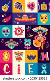 Mexican collection with Mexican symbols