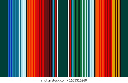 Mexican Colorful Sarape, Pattern