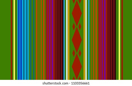 Mexican Colorful Sarape, Pattern