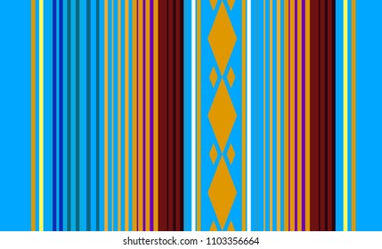 Mexican Colorful Sarape, Pattern
