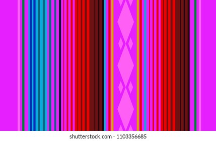 Mexican Colorful Sarape, Pattern
