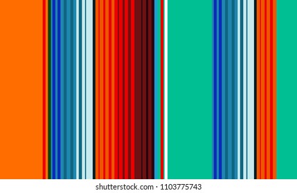 Mexican Colorful Sarape, Pattern