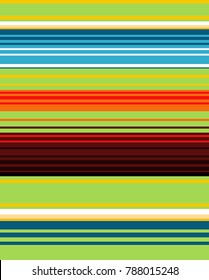 Mexican Colorful Sarape, Pattern