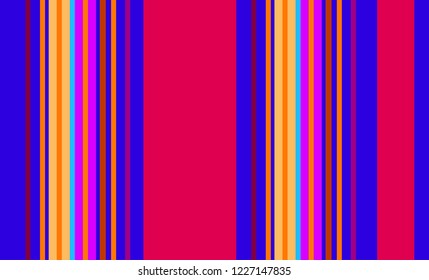 Mexican Colorful Sarape Pattern, Multicolor Striped Background
