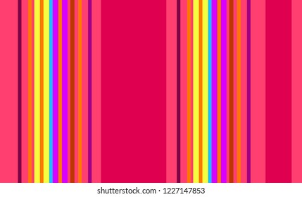 Mexican Colorful Sarape Pattern, Multicolor Striped Background
