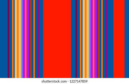 Mexican Colorful Sarape Pattern, Multicolor Striped Background
