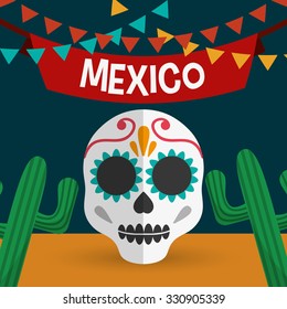 Mexican  concept with culture icons design, vector illustration 10 eps graphic.