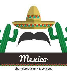 Mexican  concept with culture icons design, vector illustration 10 eps graphic.