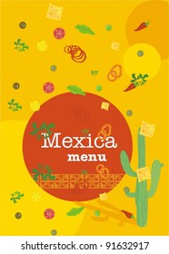 Mexican cookery menu template