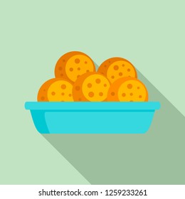 Mexican cookie icon. Flat illustration of mexican cookie vector icon for web design