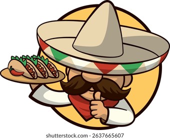 Mexican Cowboy offering some tacos