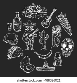 Mexican cuisine and culture Vector images