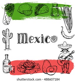 Mexican cuisine and culture Vector images