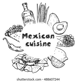 Mexican cuisine and culture Vector images