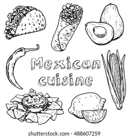 Mexican cuisine and culture Vector images
