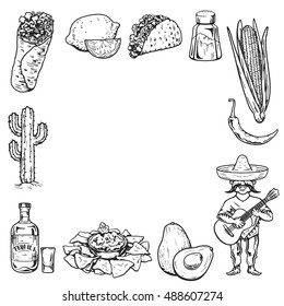 Mexican cuisine and culture Vector images