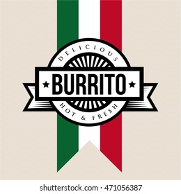 Mexican Cuisine vintage sign - Burrito
