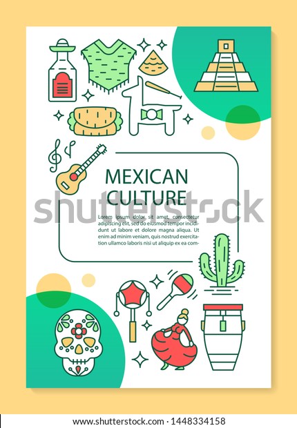Mexican Culture Brochure Template Layout Travel Stock Vector (Royalty ...