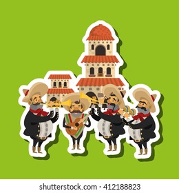 mexican culture design, vector illustration. mexico icons