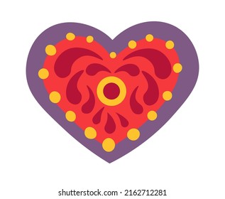 Mexican culture heart. Vector illustration