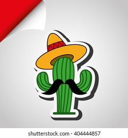mexican culture icon design 