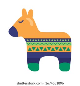 mexican culture pinata detaild style icon vector illustration design