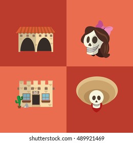 mexican culture related icons image 