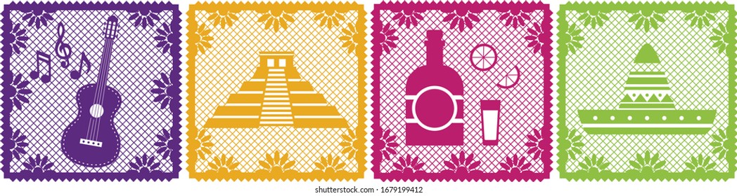 Mexican Cut Out Paper Set