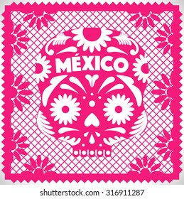 Mexican Cut Out Paper Skull