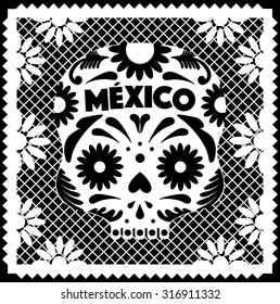 Mexican Cut Out Paper Skull