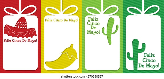 Mexican cut out tag collection in vector format.