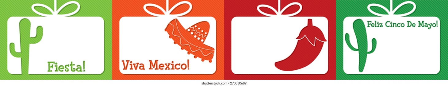 Mexican cut out tag collection in vector format.