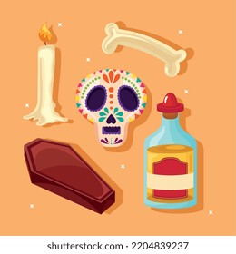 mexican day of dead icons