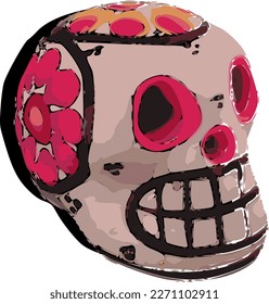 Mexican Day of the Dead skull