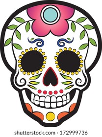 Mexican Day of the Dead Sugar Skull. EPS 10