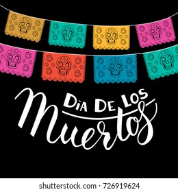 Mexican Day of the Death poster template. Dia de Los Muertos