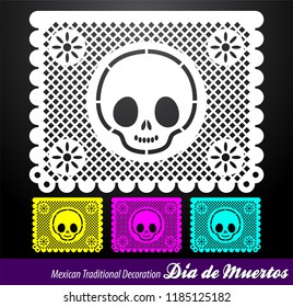 Mexican Day of the death vector traditional street decoration