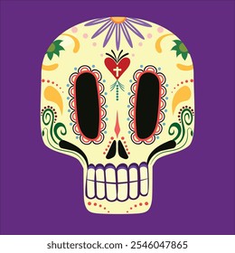 Mexican decorated skull - Day of the dead