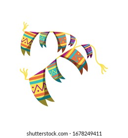 mexican decorative garland on white background vector illustration design