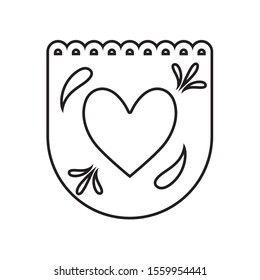 mexican decorative wreath on white background vector illustration design