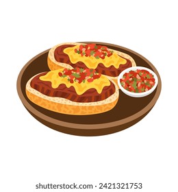 Ilustración vectorial del plato mexicano