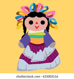 muñeca trapo mexicana