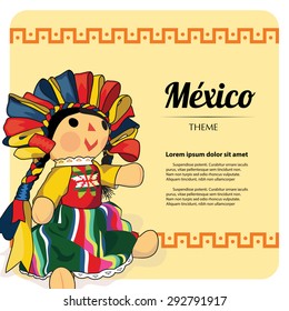 Mexican Doll Copy Space