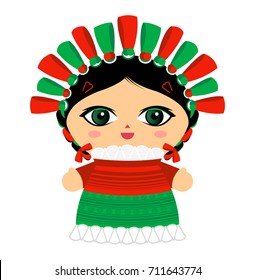 Mexican Doll vector illustration
