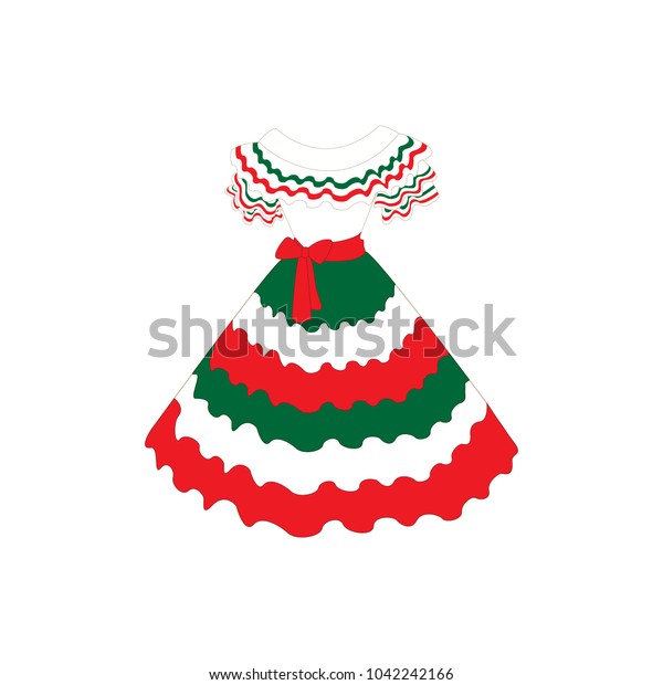 Mexican Dress Vector Stock Vector (Royalty Free) 1042242166 | Shutterstock